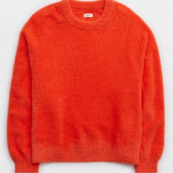 aerie Sweaters - Aerie 🧡❤️🧡 Flurry Crewneck Sweater Pullover Small Red/Orange RARE